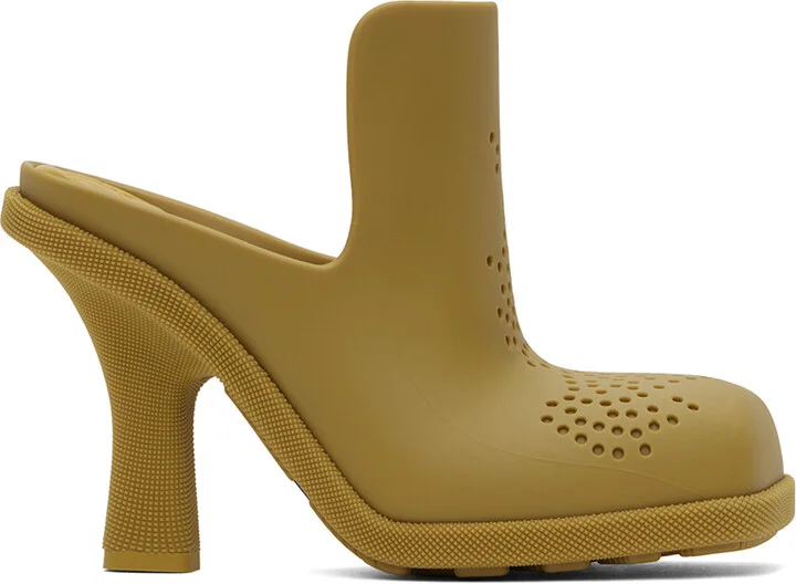 Burberry Yellow Rubber Highland Mules