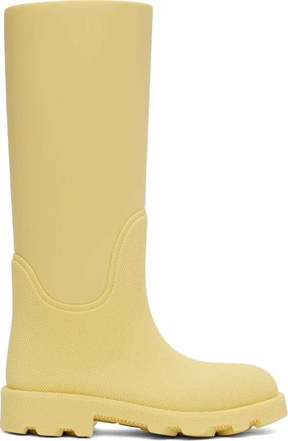 Burberry Yellow Rubber Marsh High Boots