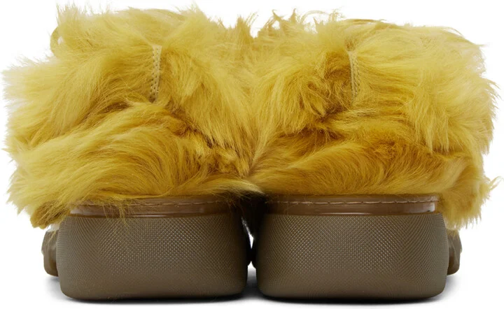 Burberry Yellow Shearling Creeper Derbys - Image 2