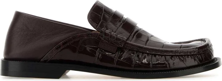Burgundy Leather Campo Loafers