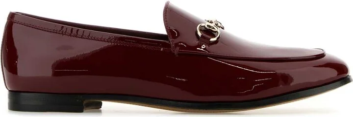 Burgundy leather loafers