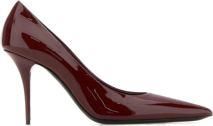 Burgundy Leather Norma Pumps