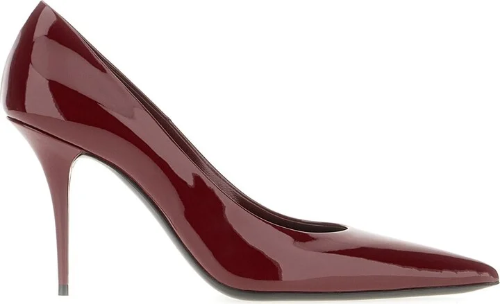 Burgundy leather Norma pumps