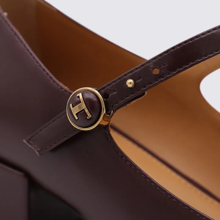 Burgundy Leather Pumps - Image 4