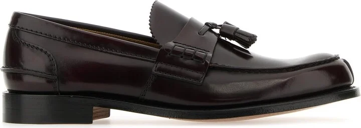 Burgundy leather Tiverton loafers