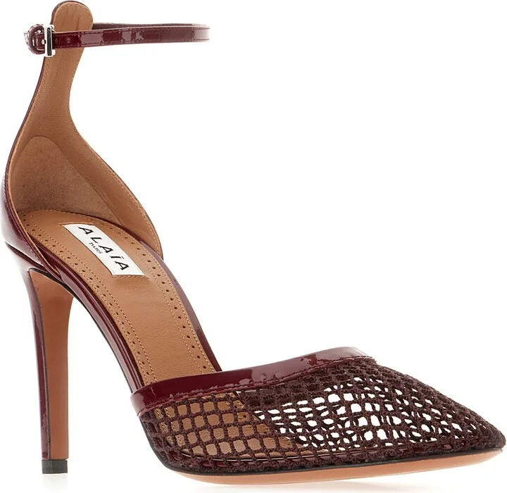 Burgundy Mesh Pumps - Image 2