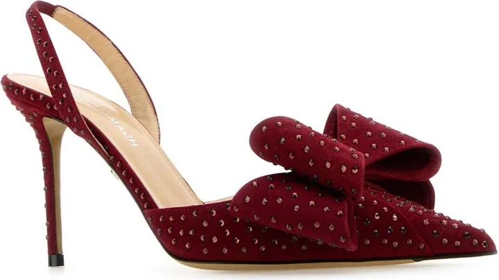 Burgundy Suede Pumps - Image 2