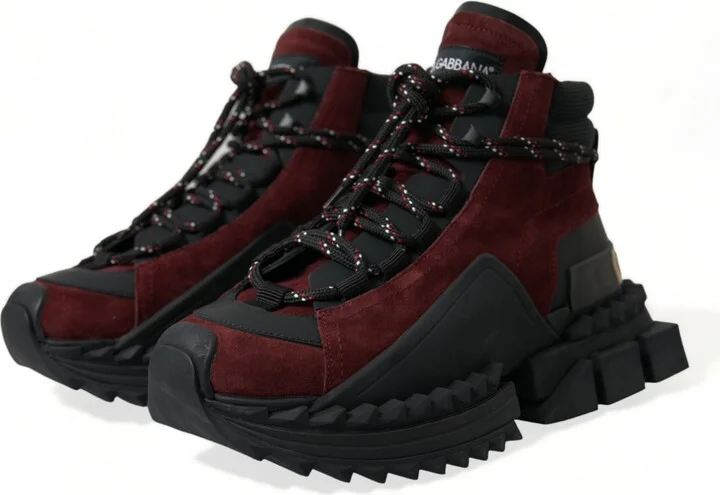 Burgundy Super King High Top Men Sneakers Men's Shoes - Image 3