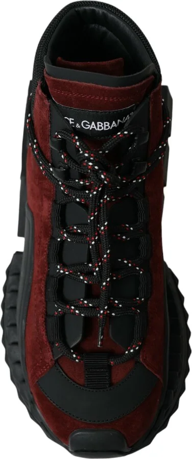 Burgundy Super King High Top Men Sneakers Men's Shoes - Image 6