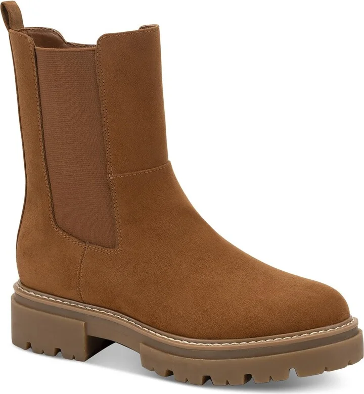 Burklee Womens Stretch Side Zip Ankle Boots