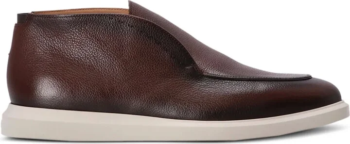 Burnished-Finish Leather Boots