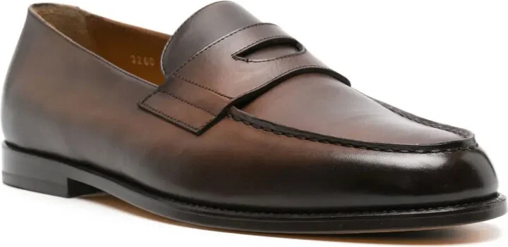 Burnished-Finish Leather Loafers - Image 2