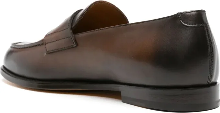 Burnished-Finish Leather Loafers - Image 3