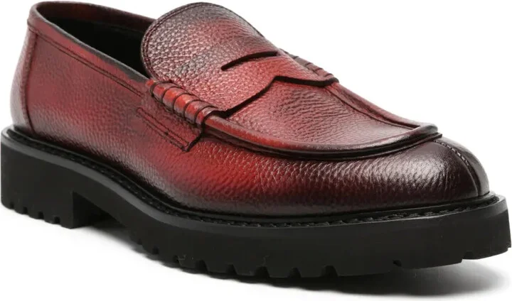 Burnished-Finish Leather Loafers - Image 2