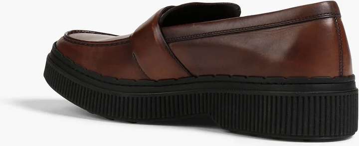 Burnished-leather penny loafers - Image 3
