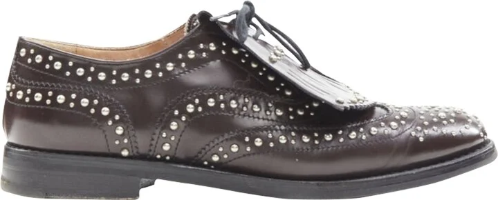 Burwood silver studded brogue