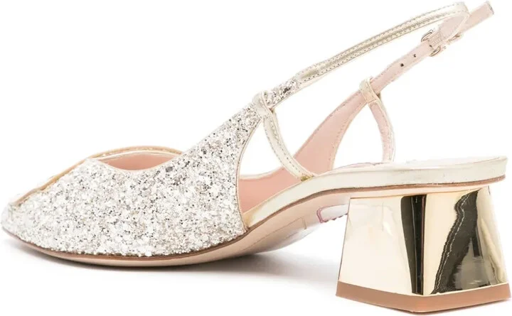 Butterfly 50mm slingback pumps - Image 3