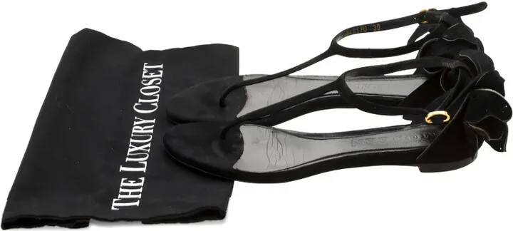 Butterfly-Detail Leather Sandals - Image 4