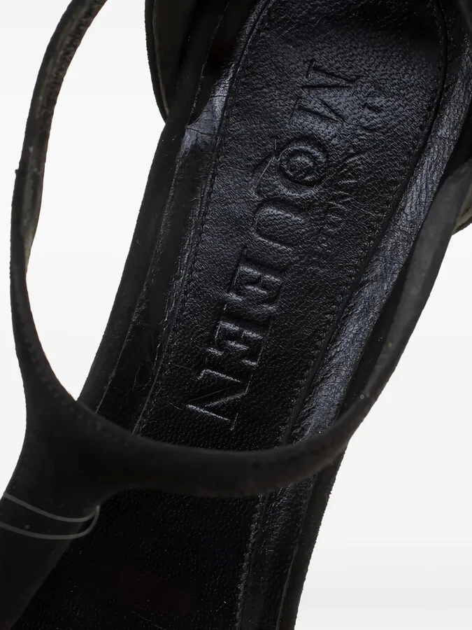 Butterfly-Detail Leather Sandals - Image 5