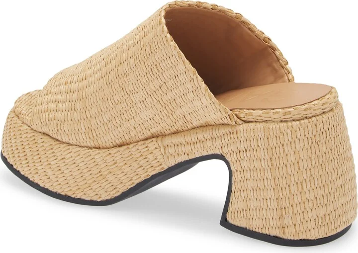 Butterfly Raffia Platform Slide Sandal - Image 2