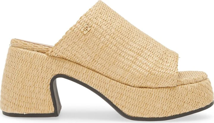 Butterfly Raffia Platform Slide Sandal - Image 3