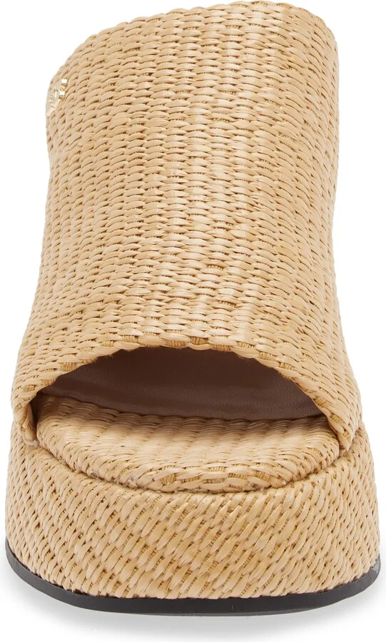 Butterfly Raffia Platform Slide Sandal - Image 4
