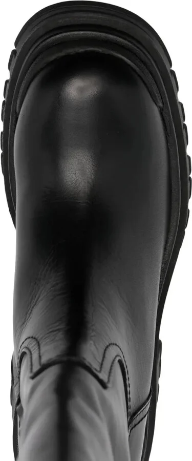 Butterfly side zip-fastening leather boots - Image 4