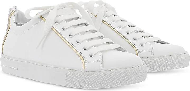 Butterfly Womens Metallic Leather Casual And Fashion Sneakers