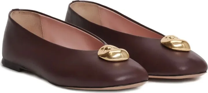 Button-Embellished Ballet Flats - Image 2