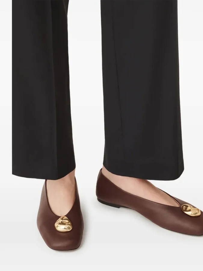 Button-Embellished Ballet Flats - Image 4