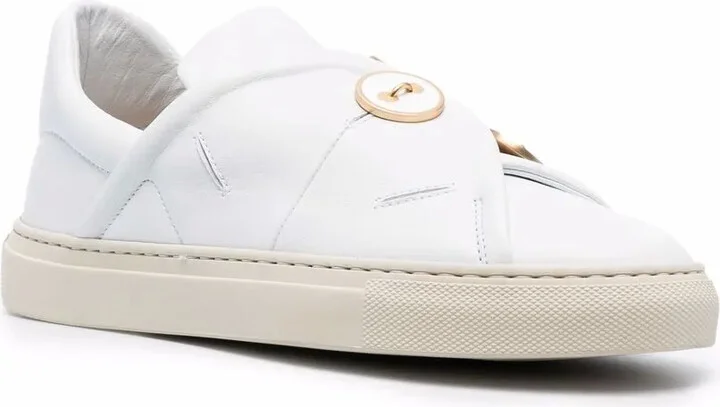 Button-Embossed Slip-On Sneakers - Image 2