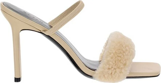 By Far Ada Slip-On Shearling Sandals