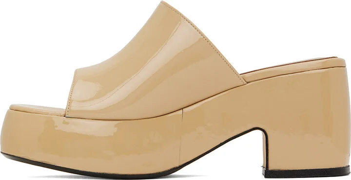 BY FAR Beige Leroy Heeled Sandals - Image 3