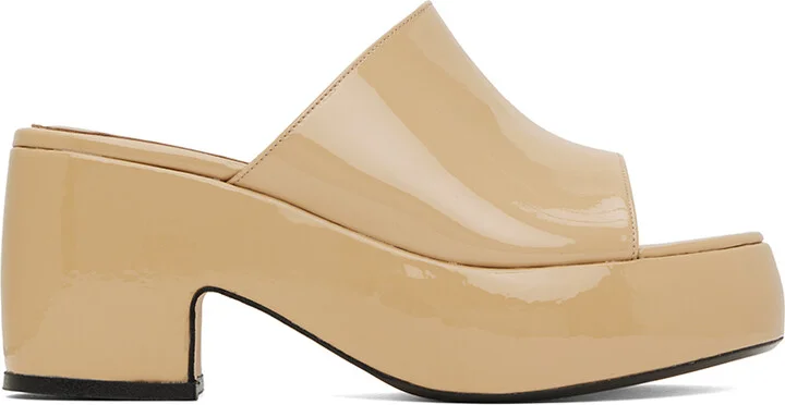 BY FAR Beige Leroy Heeled Sandals