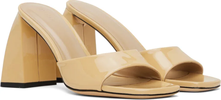 BY FAR Beige Michele Heeled Sandals - Image 4