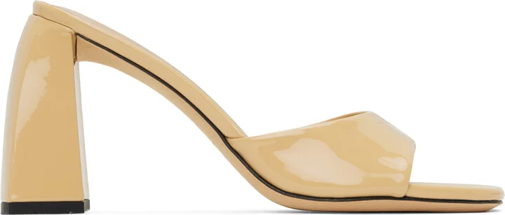 BY FAR Beige Michele Heeled Sandals