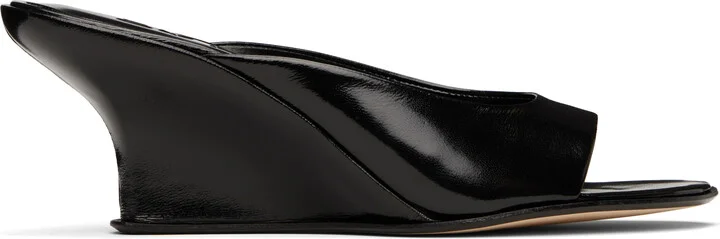 BY FAR Black Caroo Mules