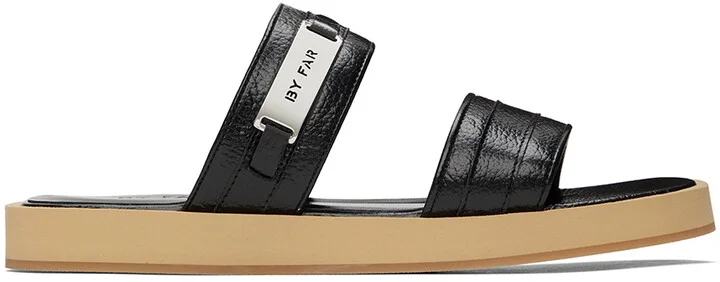 BY FAR Black Easy Sandals