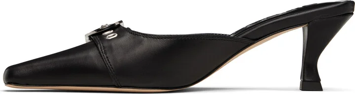 BY FAR Black Evelyn Mules - Image 3
