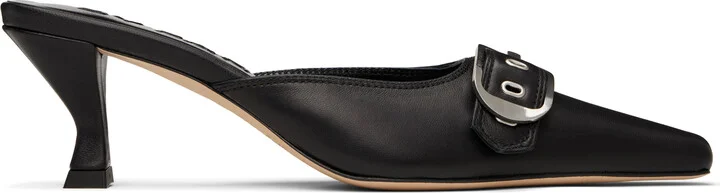 BY FAR Black Evelyn Mules