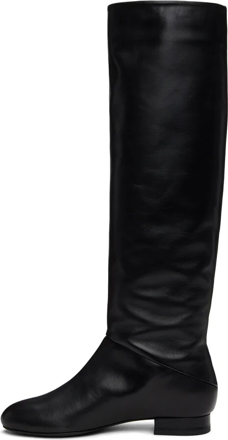 BY FAR Black Felix Nappa Leather Boots - Image 3