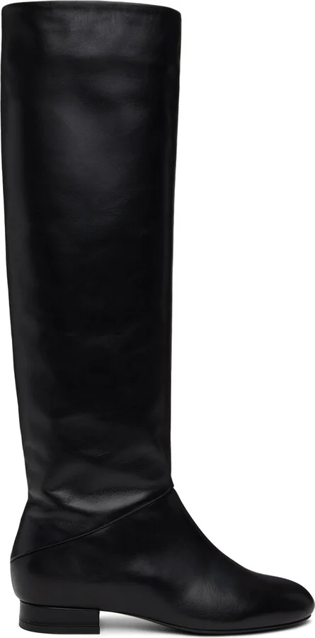 BY FAR Black Felix Nappa Leather Boots