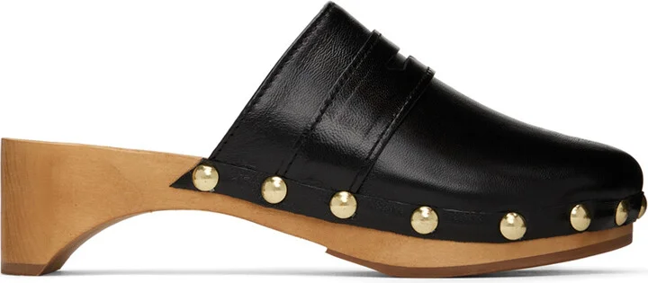 BY FAR Black Hans Clogs