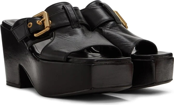 BY FAR Black Lenka Heeled Sandals - Image 4