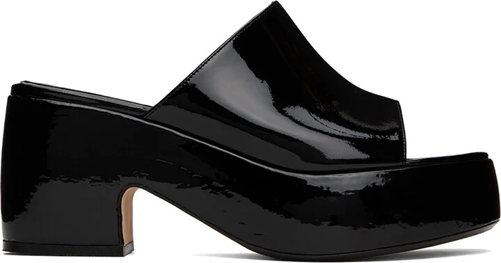 BY FAR Black Leroy Mules