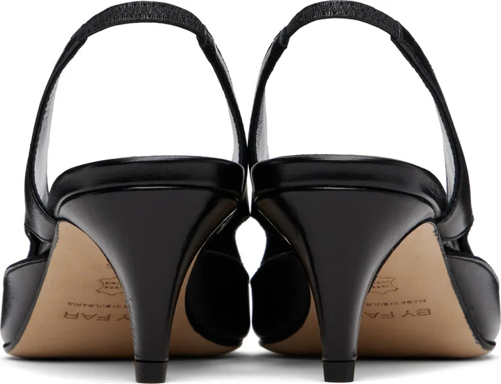 BY FAR Black Runa Creased Calf Leather Heels - Image 2