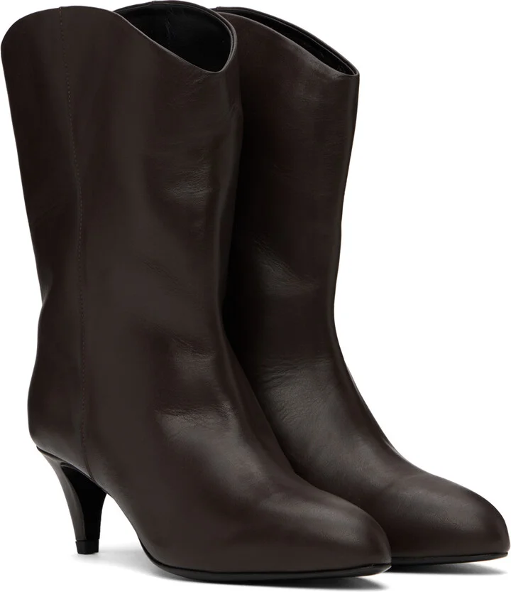 BY FAR Brown Osage Boots - Image 4