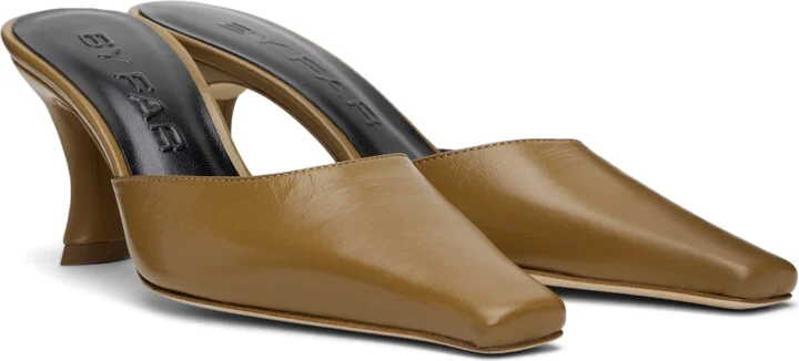 BY FAR Brown Selene Mules - Image 4