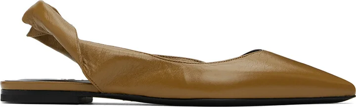 BY FAR Brown Yasha Flats