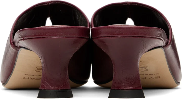 BY FAR Burgundy Luciana Mules - Image 2